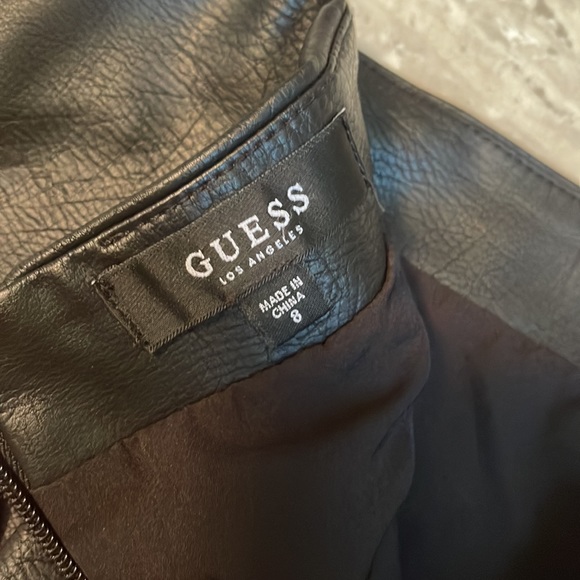 GUESS Embroidered Faux Leather Mini Skirt - Picture 5 of 5